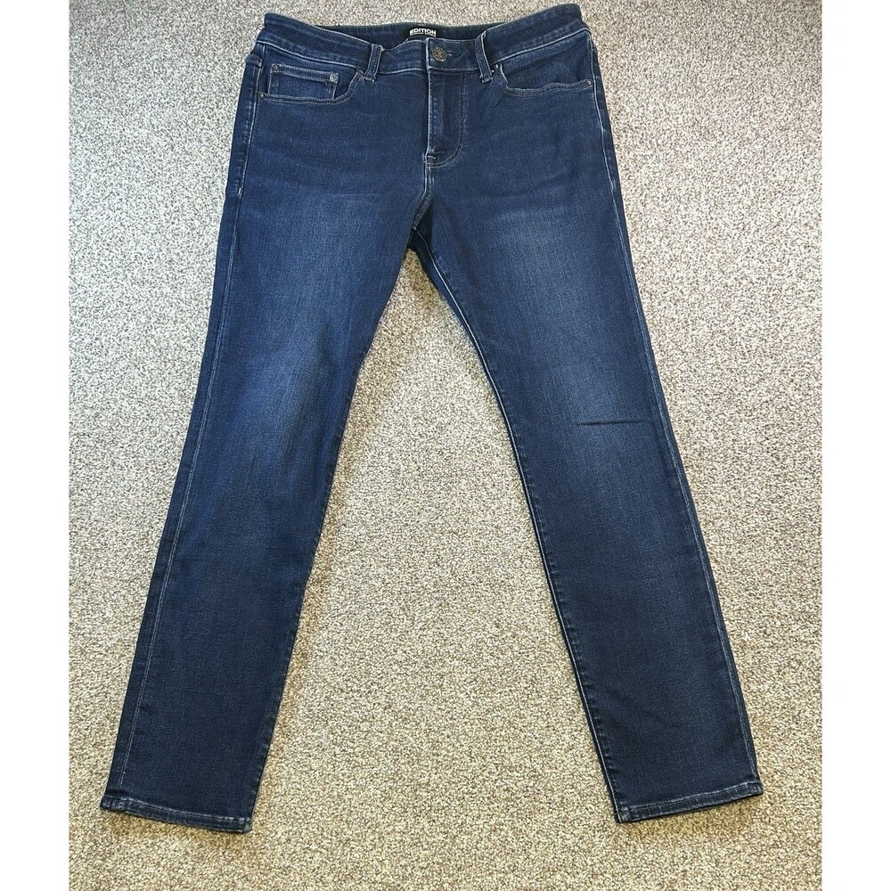 Men’s Express Blue Jeans 31x30 Skinny Straight Jeans Dark Wash‎ Denim